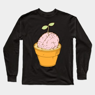 Brain Pot Plant Long Sleeve T-Shirt